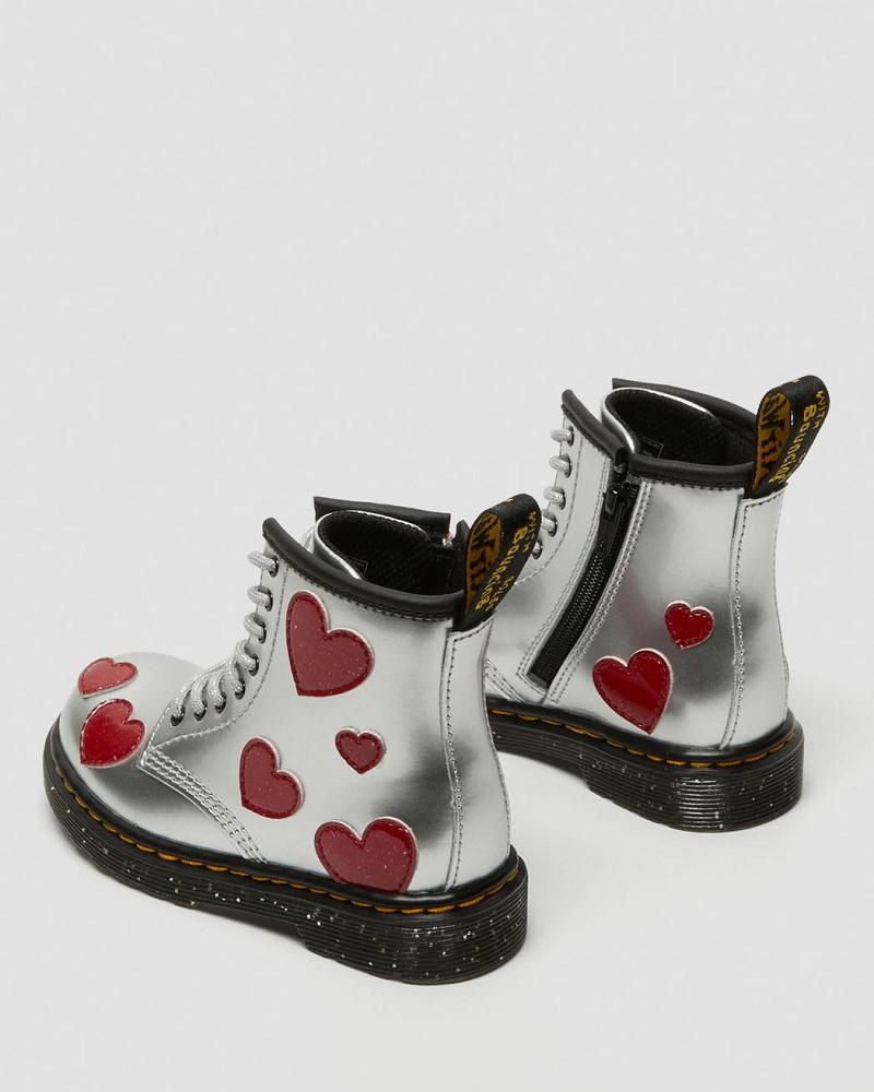 Dr Martens Toddler 1460 Glitter Star Lak Veterlaarzen Kinderen Metal | NL 129FDN